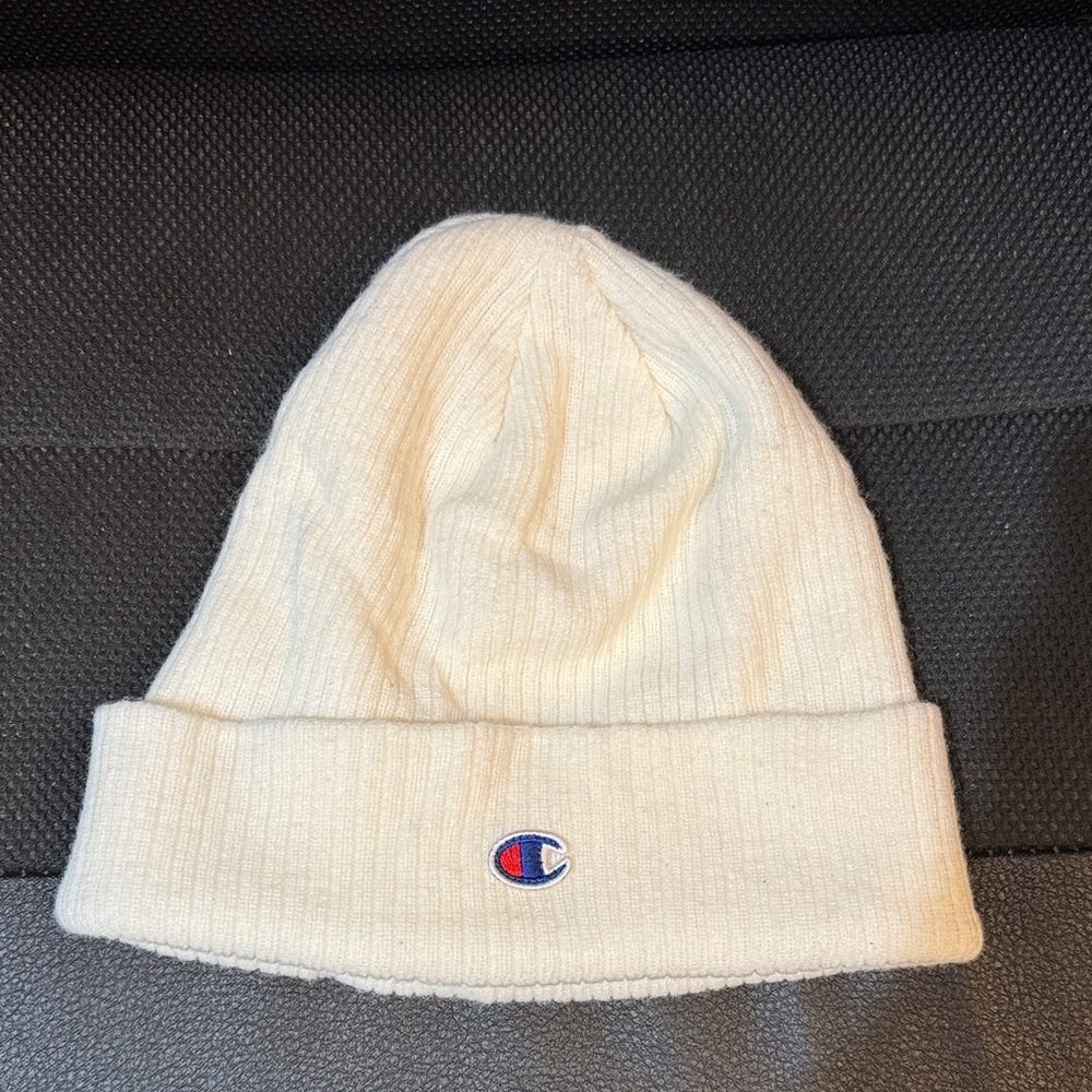 Champion White Unisex Beanie